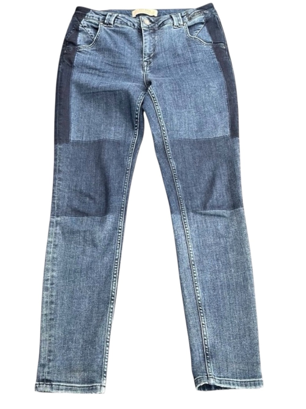 Mos Mosh Corney Patch Jeans Mid-Rise Taper Leg Jeans (29x30)